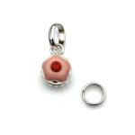 Perfect for vintage collectors, the 2011 Links of London Pink Cupcake Charm with silver and pink details
