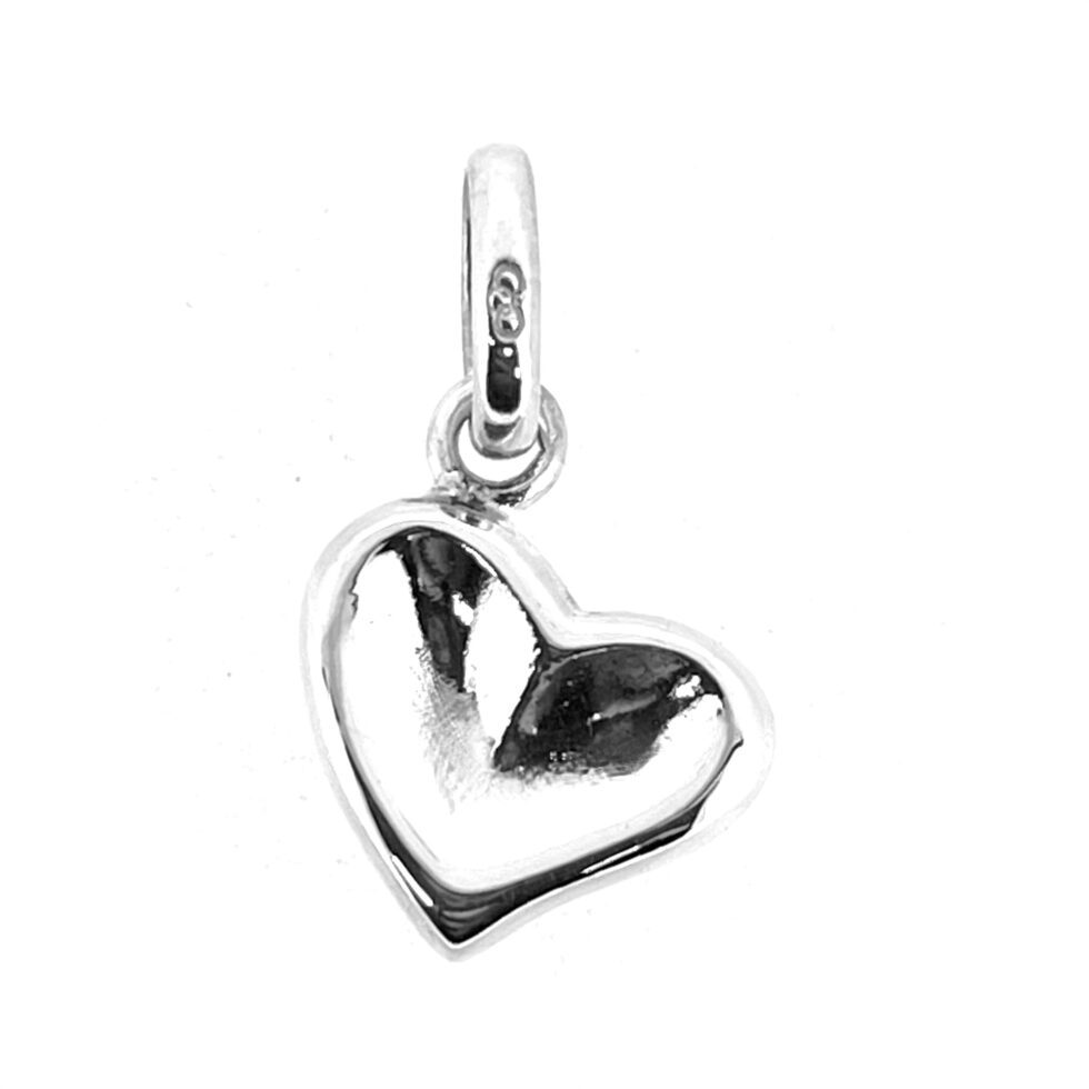 Vintage Links of London Thumbprint Heart Charm Sterling Silver 2009