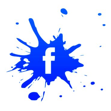 Facebook logo paint splat