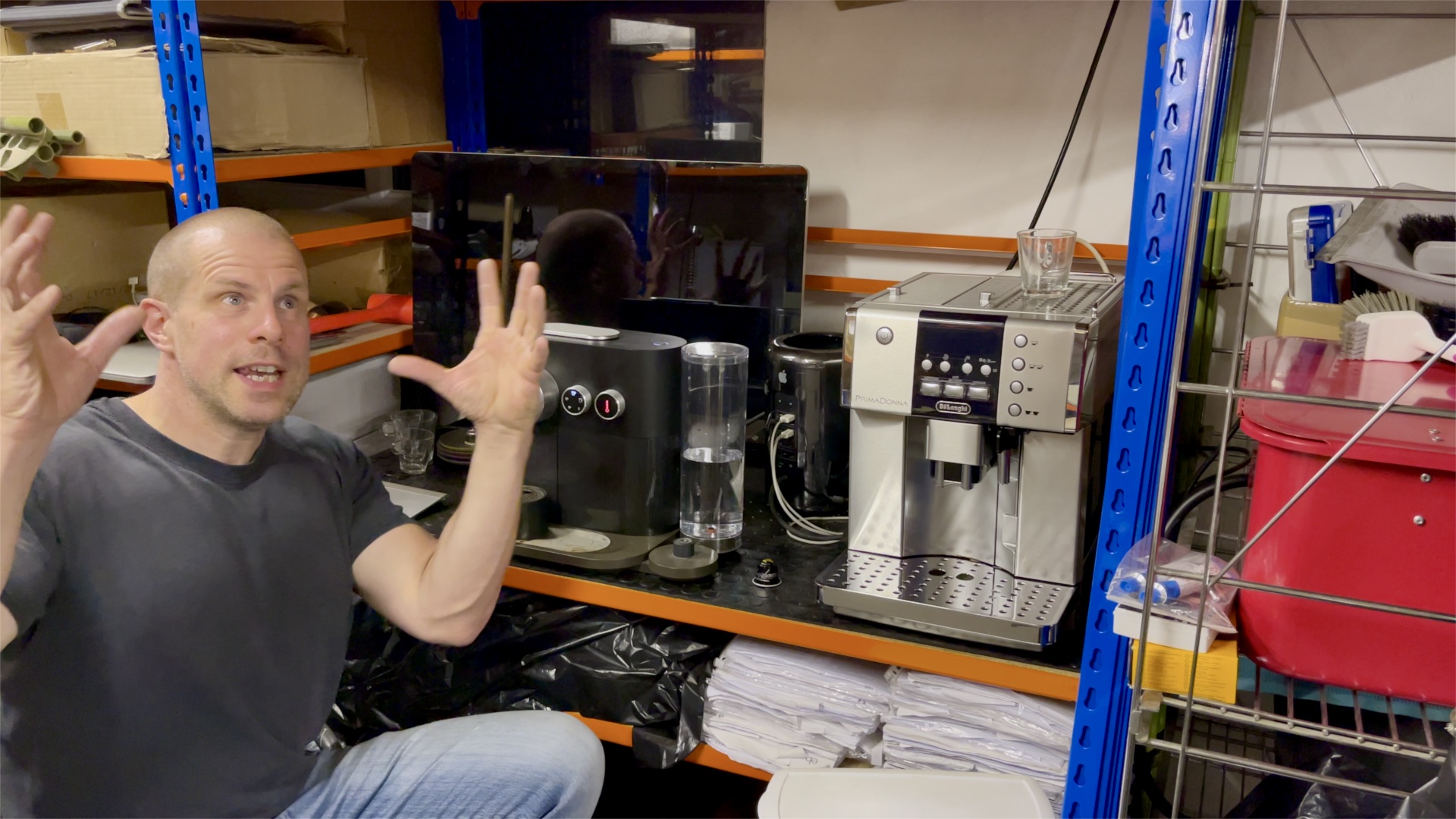 The freshly brewed coffee from the Delonghi Prima Donna, ready to enjoy at Links London HQ