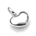 Close-up of heart charm bail fitting for 5mm thick chains