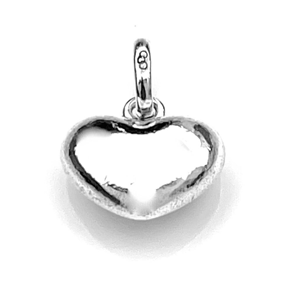 Professionally cleaned silver heart charm from Links of London