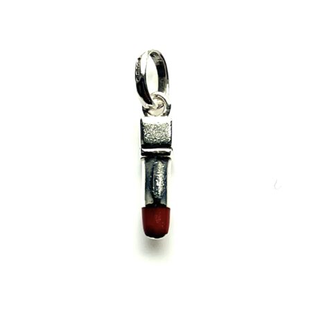 2010 vintage Links of London lipstick charm with hallmarks displayed