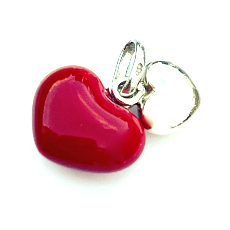 Close-up of the slip ring used to attach the charm to a bracelet.