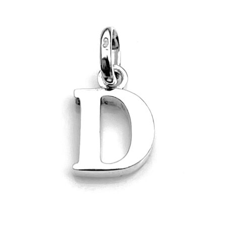 Front view of 2009 Links of London sterling silver Letter D charm