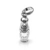 Artistic angle of the Russian Doll charm reflecting light