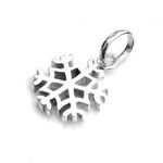 Side view showcasing the intricate snowflake design on charm