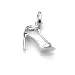 Front view of 2010 Links of London sterling silver T-strap high heel shoe charm