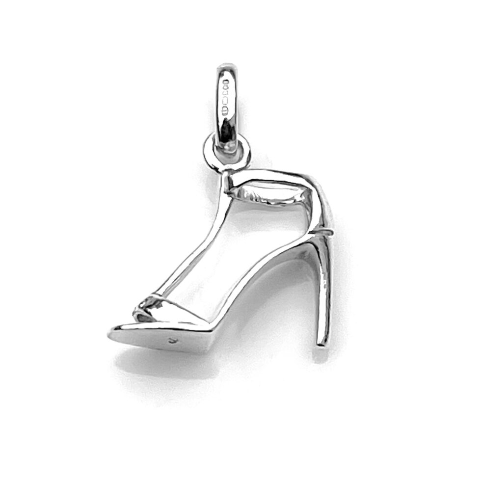 Close-up of the ankle strap detail on the T-strap high heel shoe charm