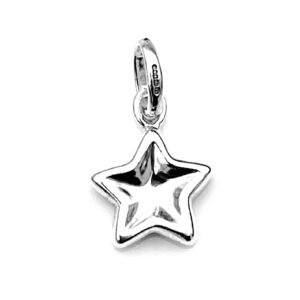 Top view highlighting the slightly asymmetrical design of the star charm