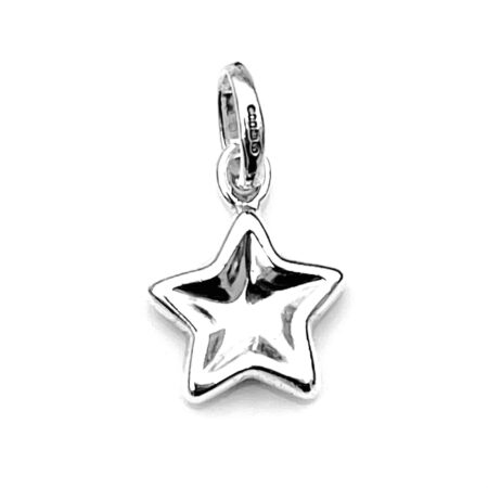 Top view highlighting the slightly asymmetrical design of the star charm