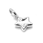 Detailed shot of the star charm from an angled top view