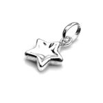 Side view showing the thumbprint texture of the star charm