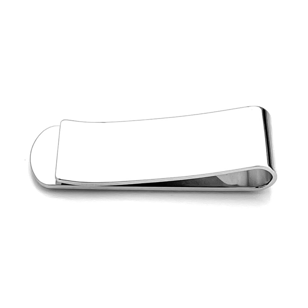 Side view of Links of London money clip showing thickness