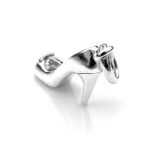 Sterling silver high heel shoe charm