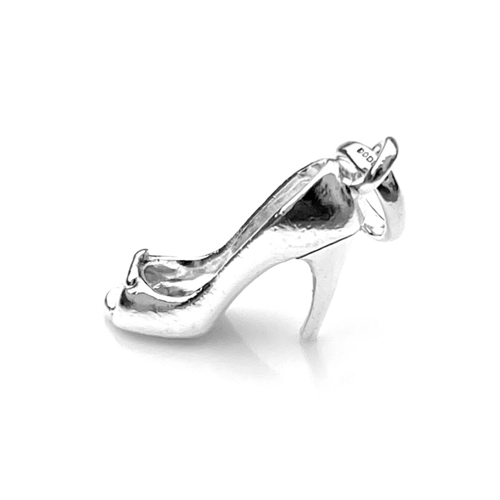 Side view showcasing the sleek design of the Links of London high heel charm