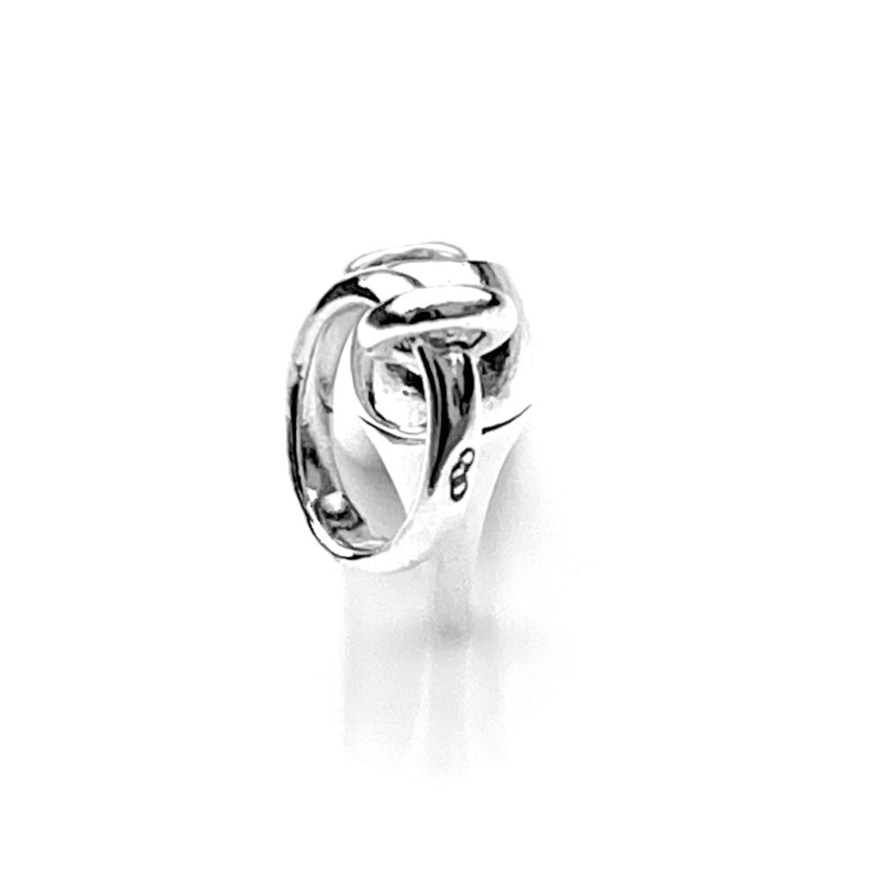 Detailed view of the high heel charm from an angled top view