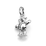 Front view of the 2009 Links of London Classic Teddy Bear charm in sterling silver