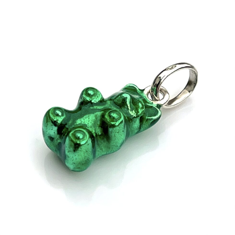 Links of London Green Gummy Bear charm in sterling silver