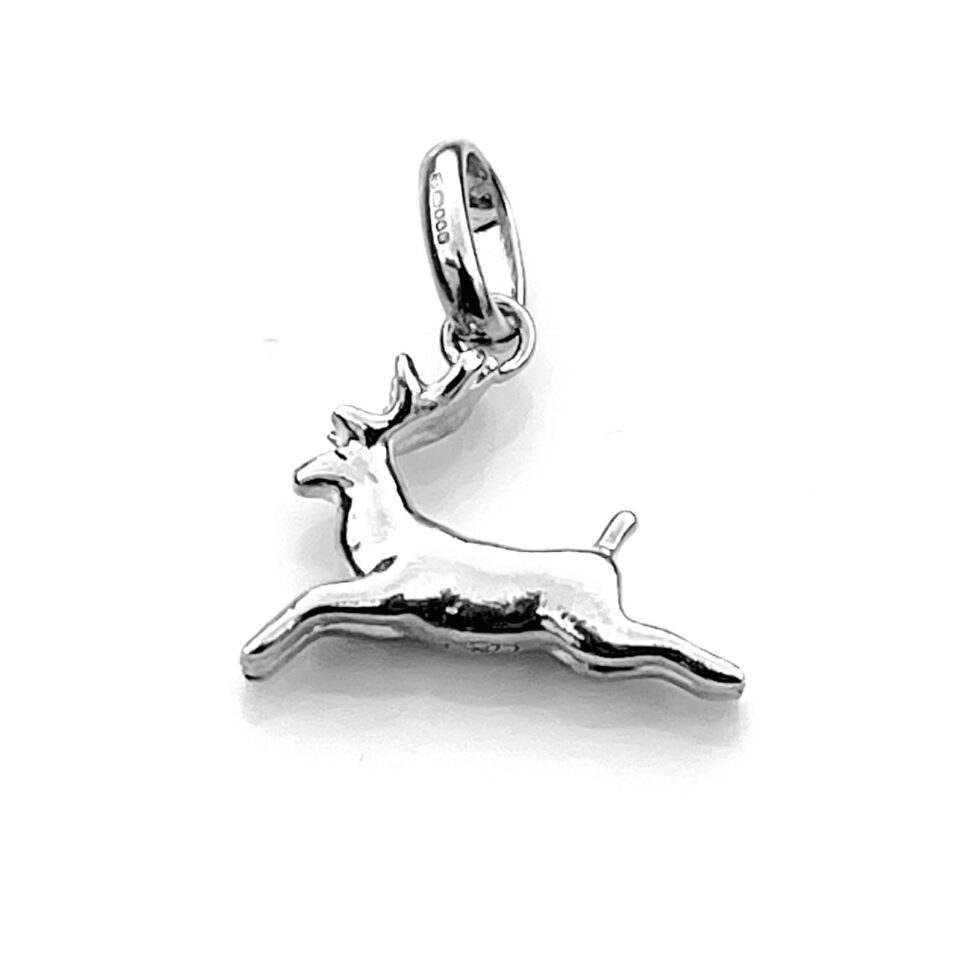 Vintage Leaping Reindeer charm
