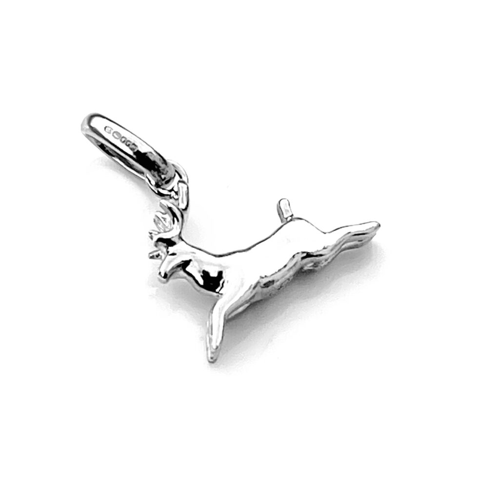 Close-up of reindeer design on the Links of London Leaping Reindeer charm