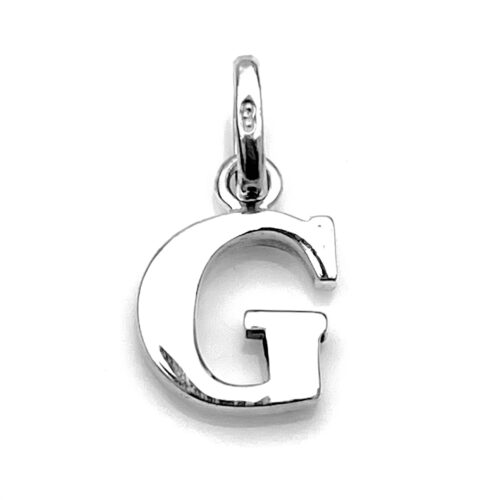 Vintage 2006 Links of London Sterling Silver 'G' Charm on white background