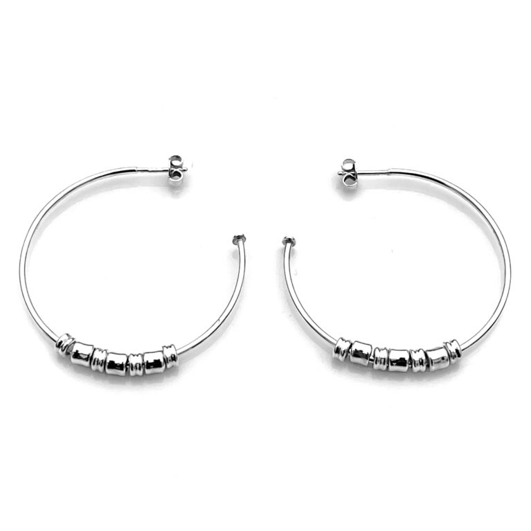 Vintage Links of London Sterling Silver Allsorts Hoop Earrings showcasing bead details.