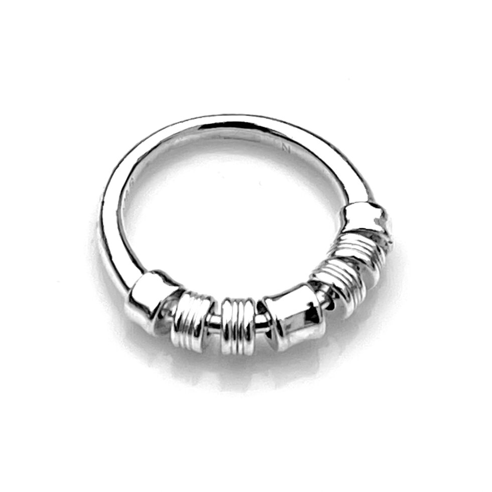 Close-up of the Allsorts Ring’s unique bead motif