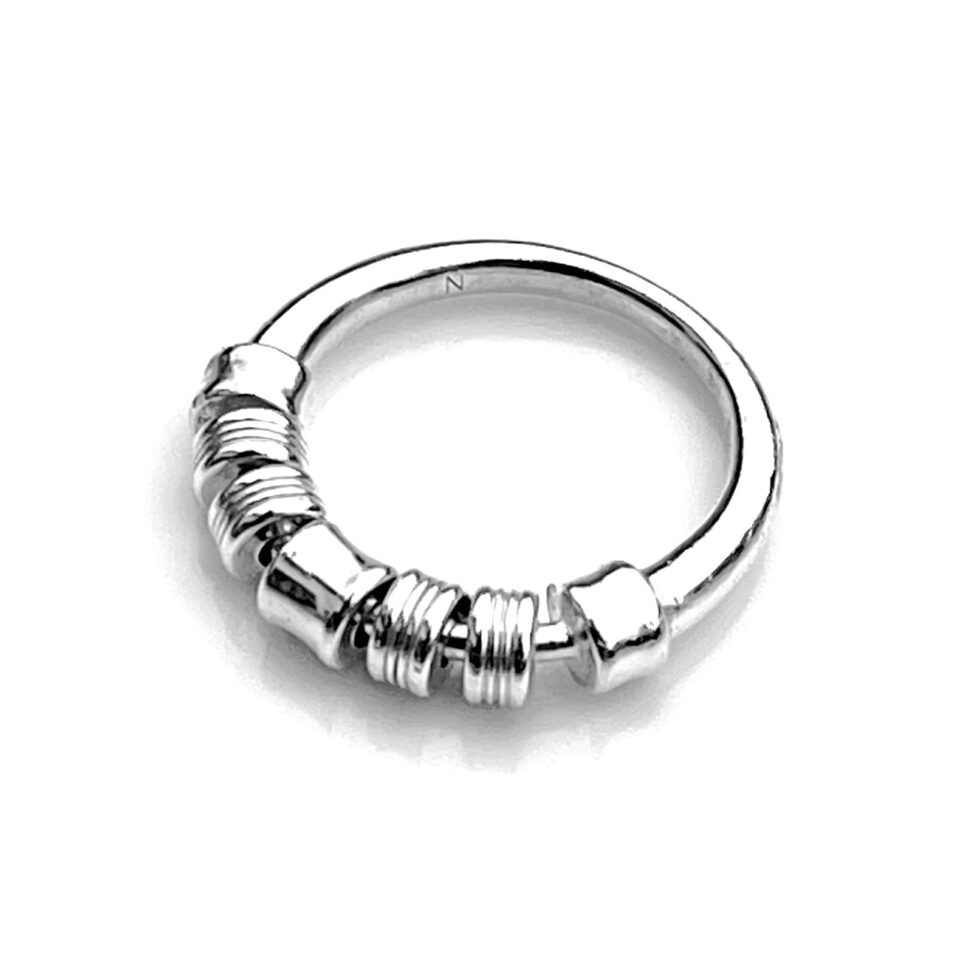 Links of London Sterling Silver Allsorts Ring showcasing its unique moving beads.