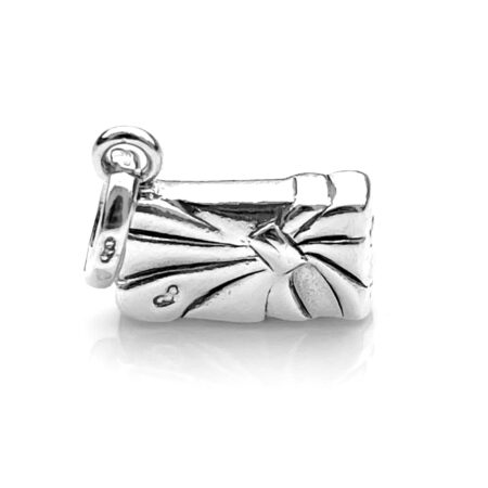 Top view of the charm highlighting its rectangular shape and bowcharm