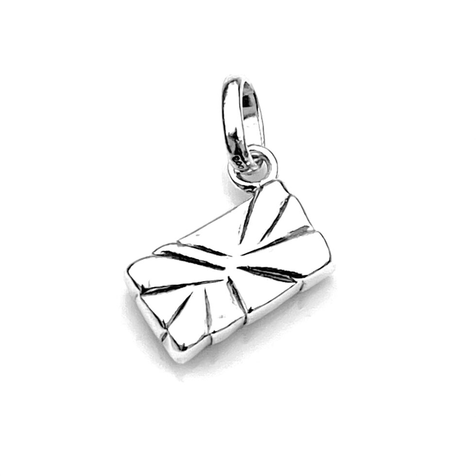 Sterling silver Gift Box charm