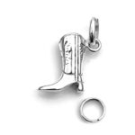 Cowboy Boot charm displayed with 7mm split ring for easy attachment