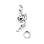 sterling silver Fairy charm with 7mm split ring