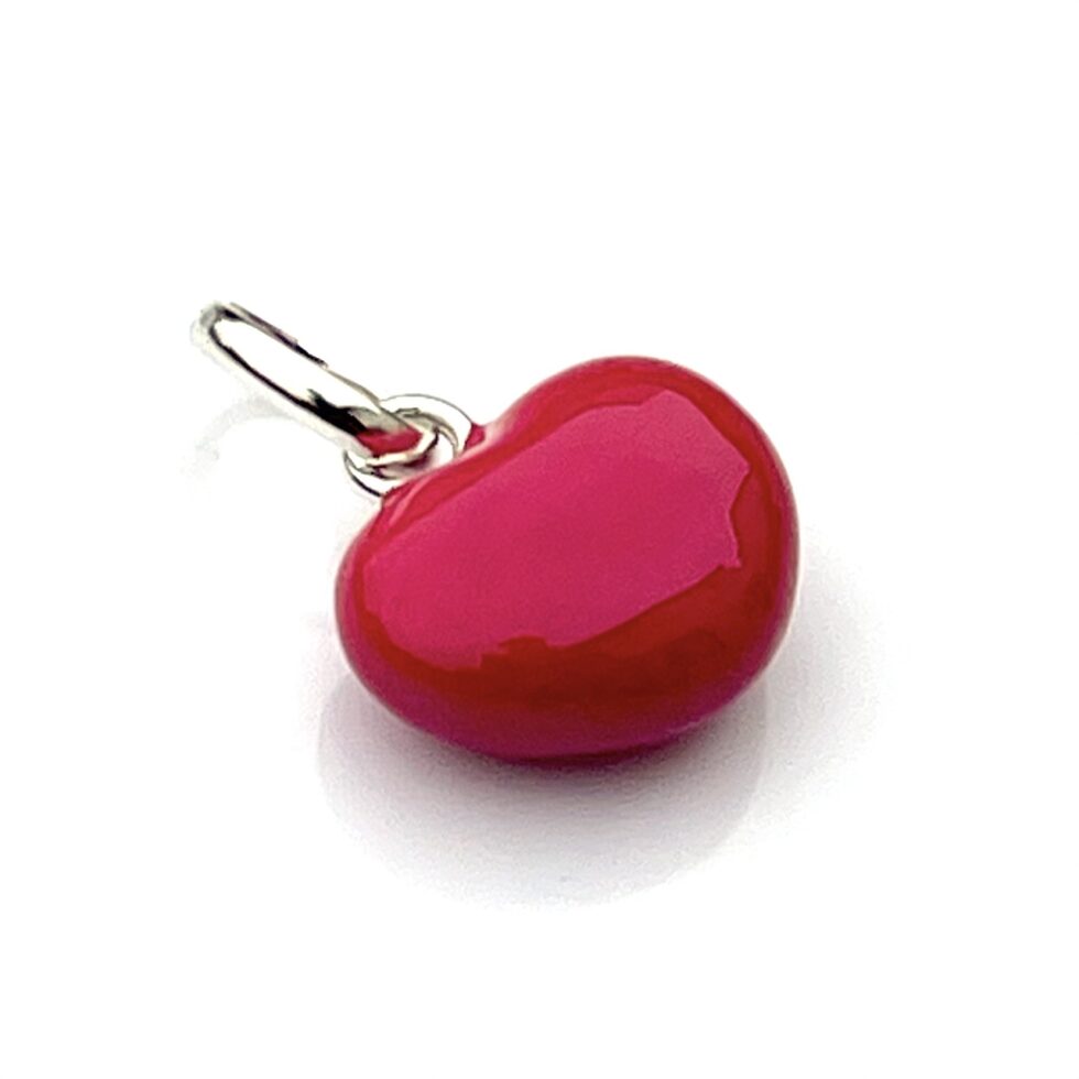 Hot Pink Heart charm