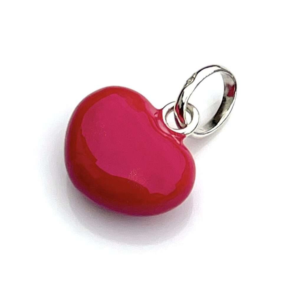 Links of London Hot Pink Heart charm in sterling silver