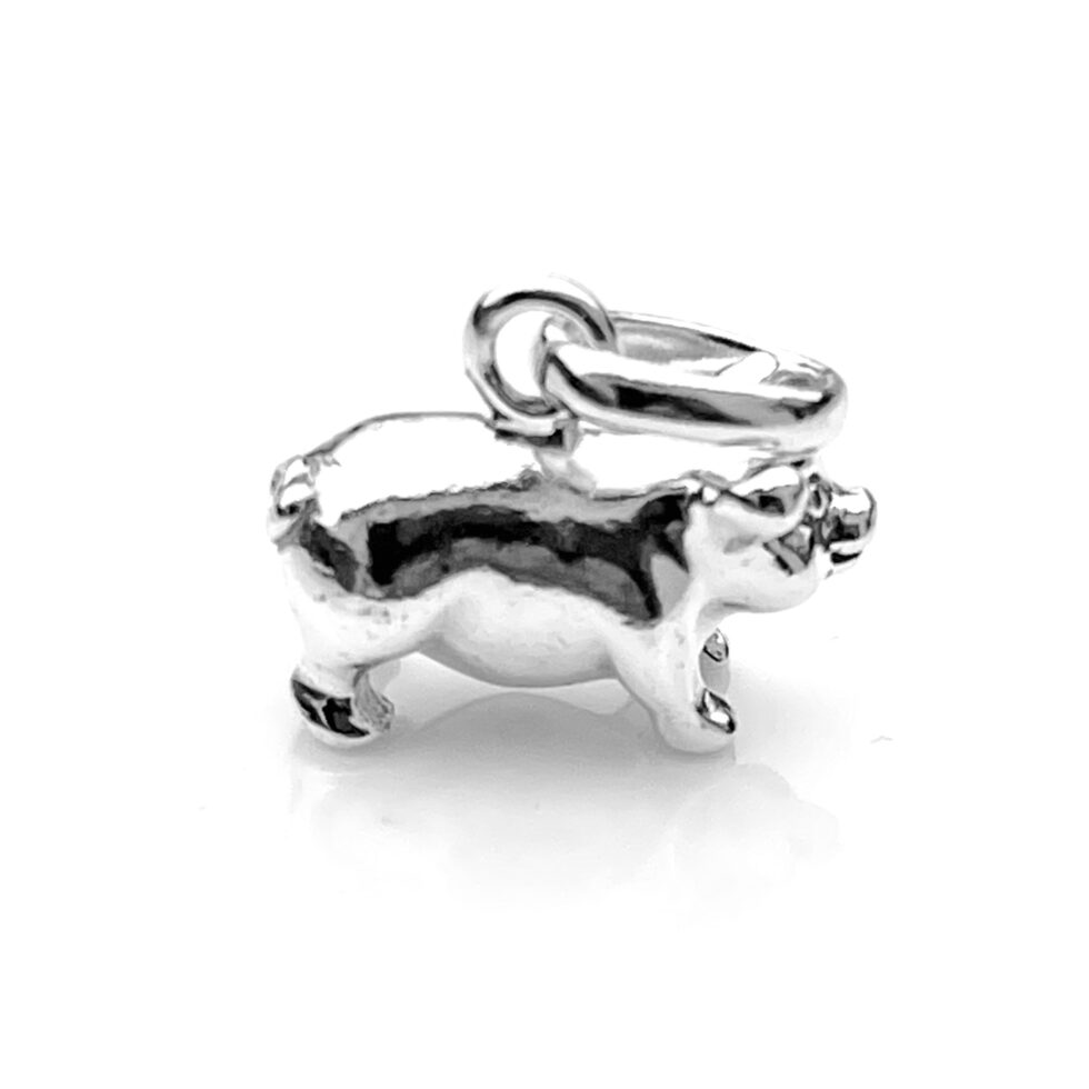Close-up of the charm’s polished finish and adorable design