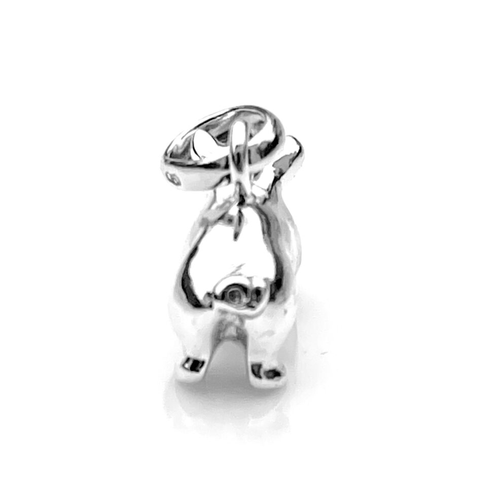 Top view highlighting the charming details of the Pot Bellied Pig charm