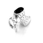 Back view of the Stiletto Ankle Boot charm showing polished finish