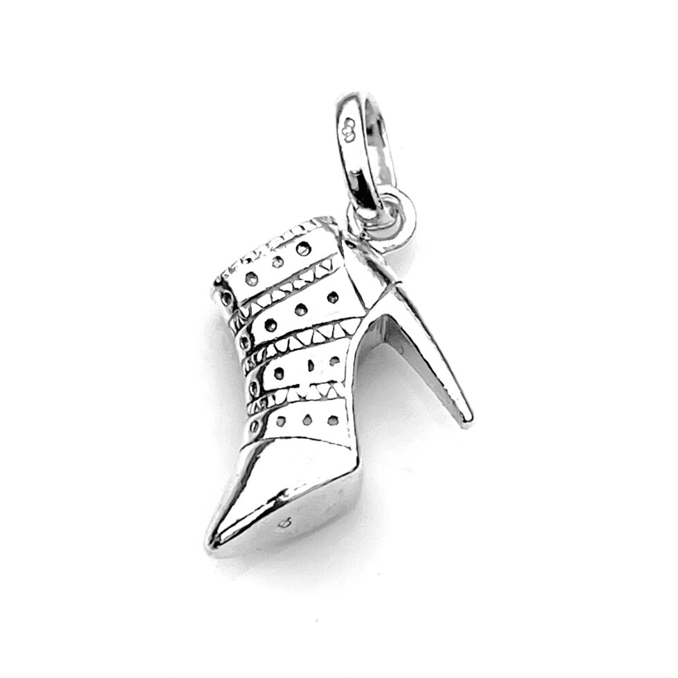 High-resolution image of the 2010 Stiletto Ankle Boot charm in sterling silver
