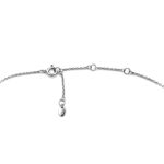 Detailed shot of the oval tag with Links of London logo at the end of the necklace