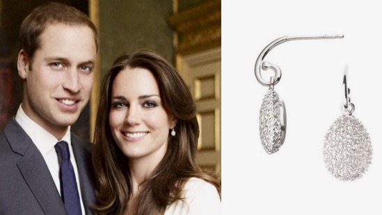 Kate Middleton wearing Links of London Hope Egg Earrings