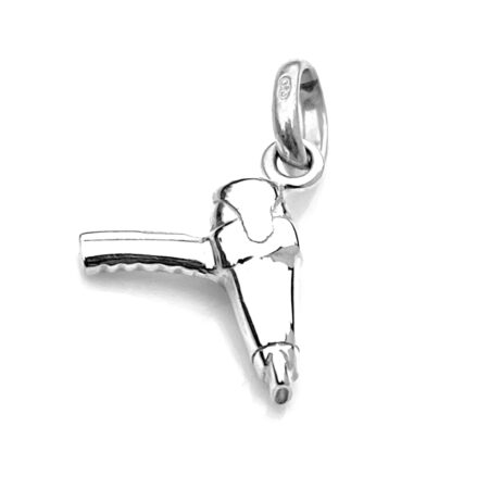 Close-up of the 2009 Links of London Sterling Silver Hairdryer Charm.