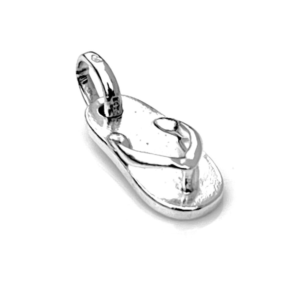 Close-up of the 2009 Links of London Sterling Silver Flip Flop Charm.