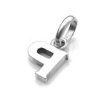 Sterling silver letter P charm