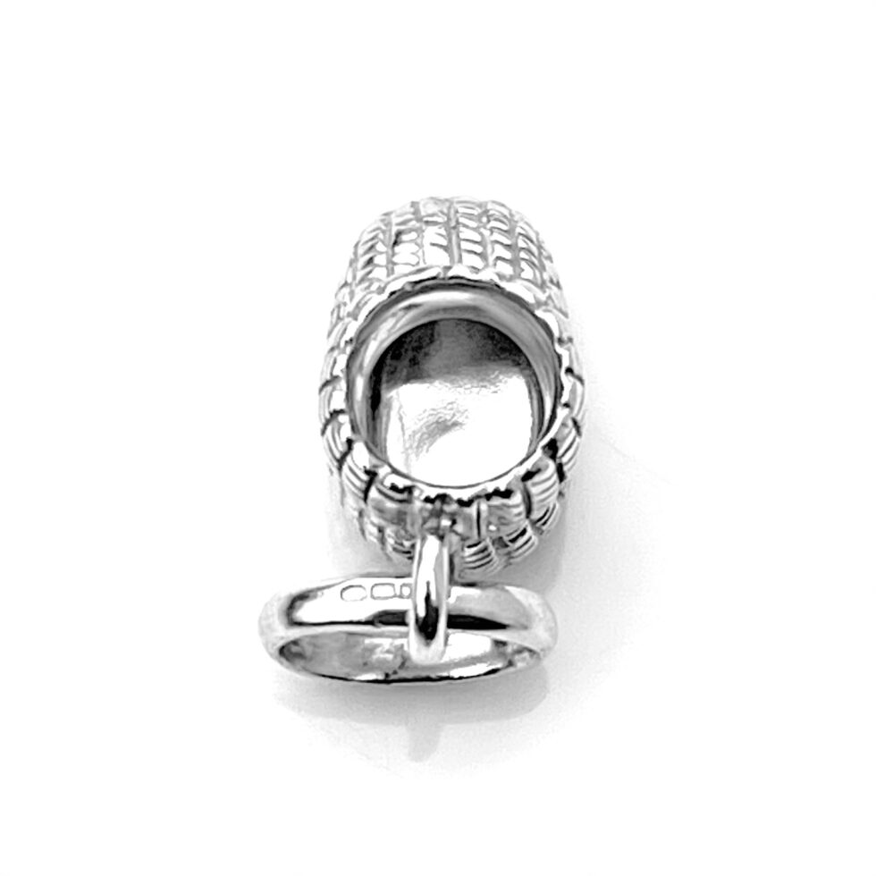 Links of London Knitted Baby Bootie Charm in sterling silver.