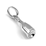 The sterling silver Champagne Bottle Charm