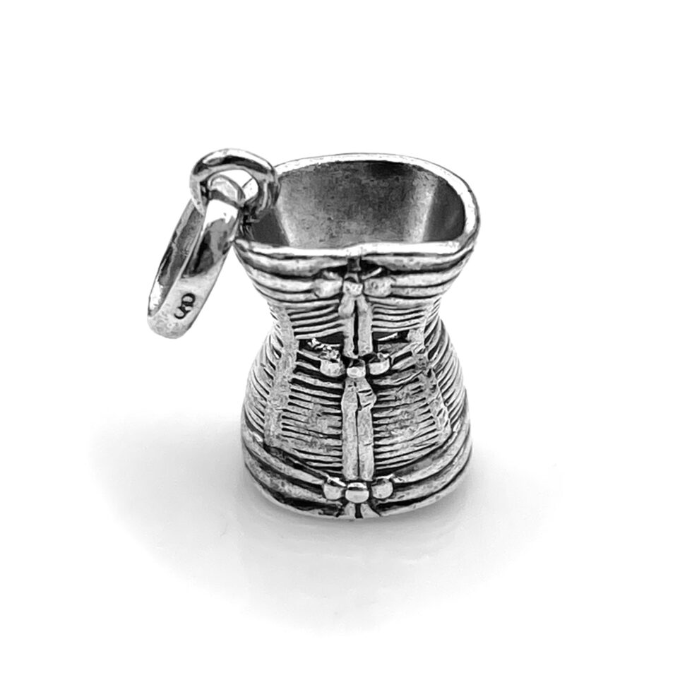 Close-up of the 2009 Links of London Sterling Silver Corset Charm