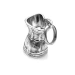 Professionally cleaned Corset Charm showing its bright silver finish.