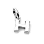 Side view of the Letter 'H' Charm showcasing its polished finish.