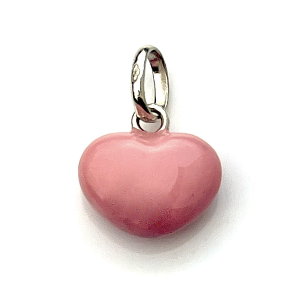 2008 Links of London Soft Pink Enamel Heart Charm.